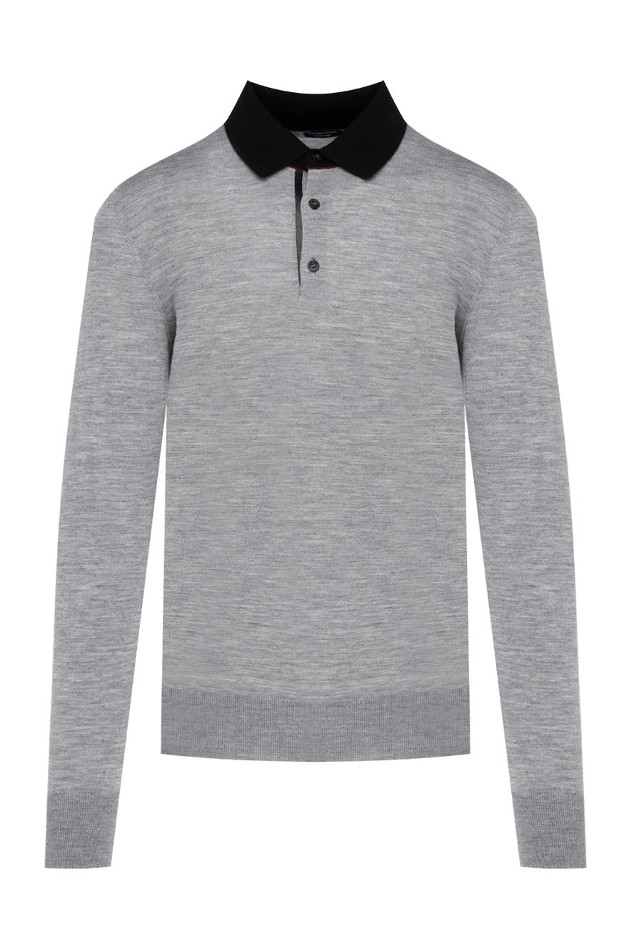 Massimo Sforza man long sleeve polo in wool, silk and cashmere gray for men купить с ценами и фото 133504 - photo 1