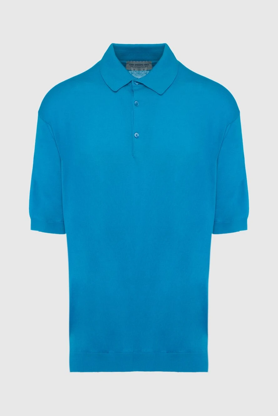 John Smedley man blue cotton polo for men купить с ценами и фото 133548 - photo 1