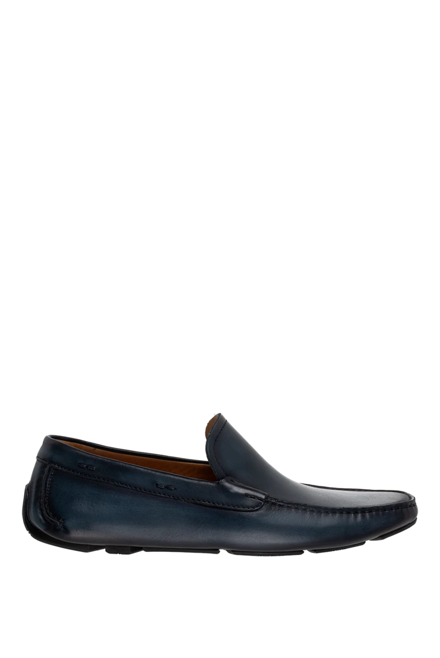 Magnanni man moccasins for men made of blue leather купить с ценами и фото 133555 - photo 1