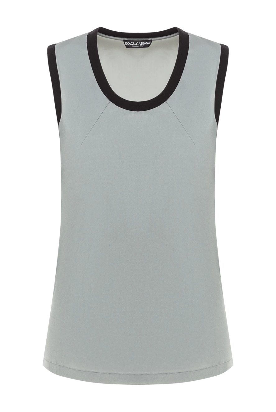 Dolce & Gabbana қара мойын жиегі бар тегіс матадан жасалған әйелдер үсті
133682 - фото 1