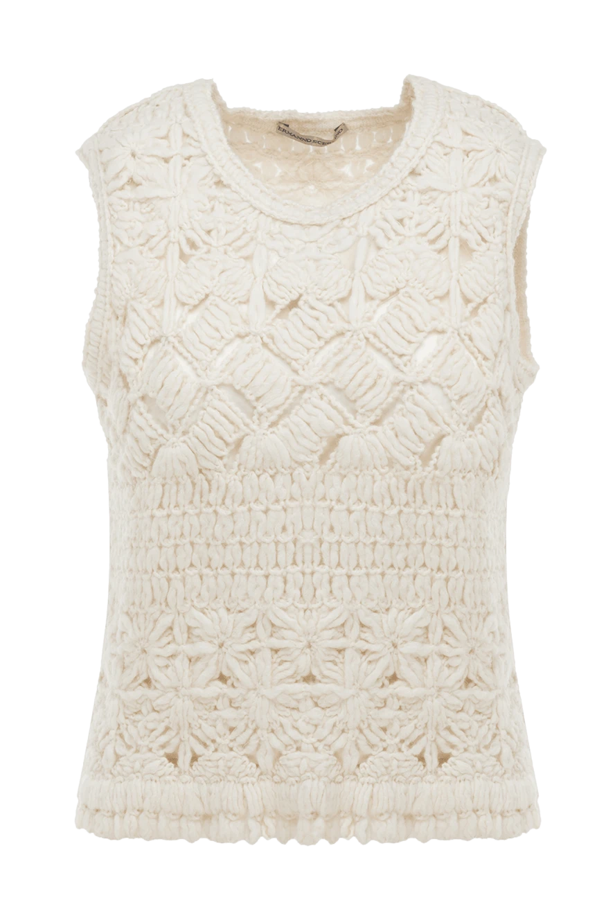 Ermanno Scervino woman white women's top купить с ценами и фото 133789 - photo 1