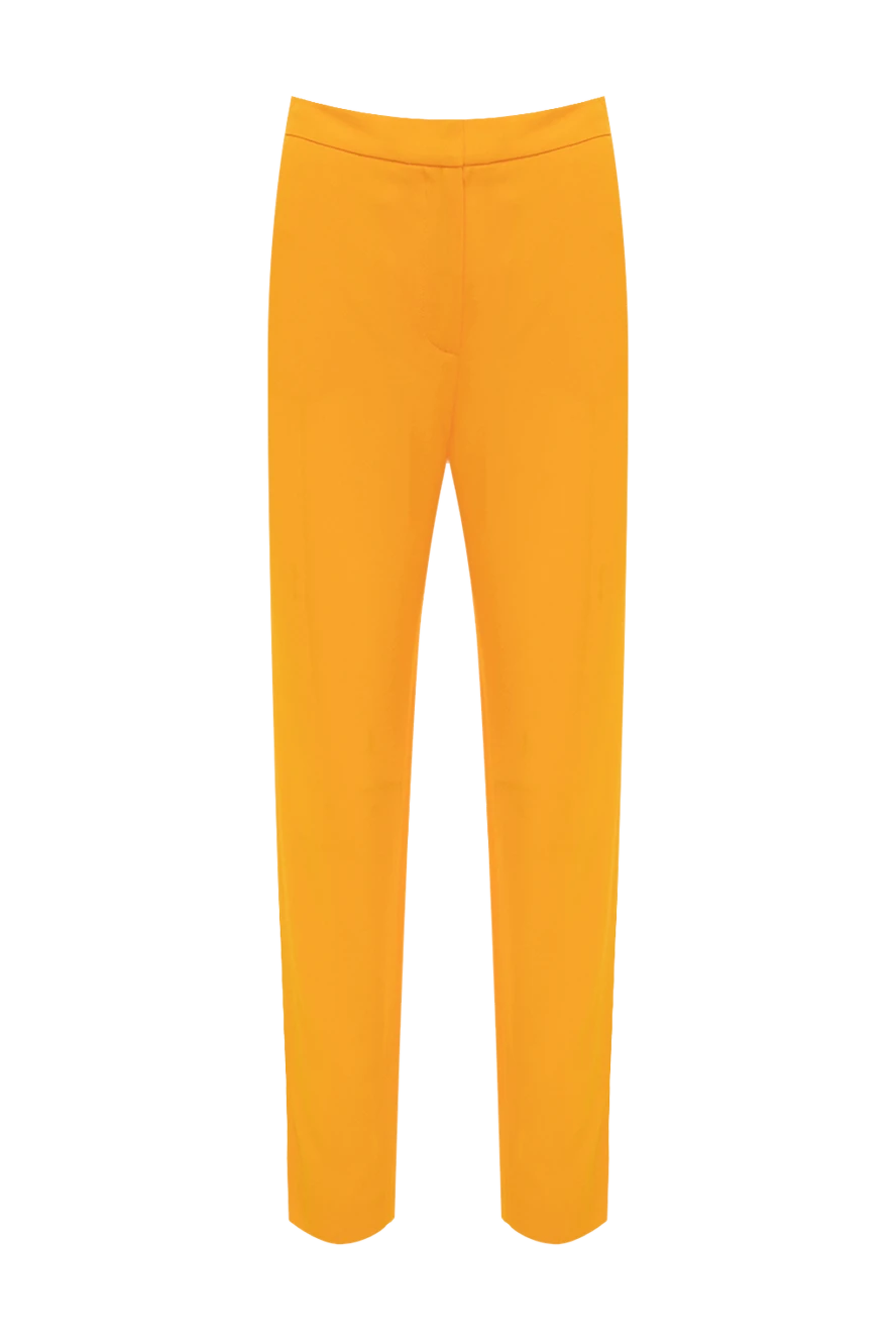 MSGM woman orange acetate and viscose trousers for women купить с ценами и фото 133972 - photo 1