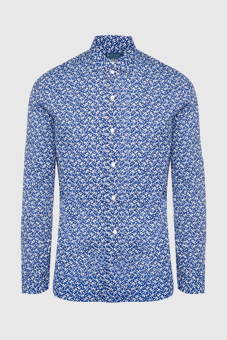 Barba Napoli man blue cotton shirt for men купить с ценами и фото 134447 - photo 1