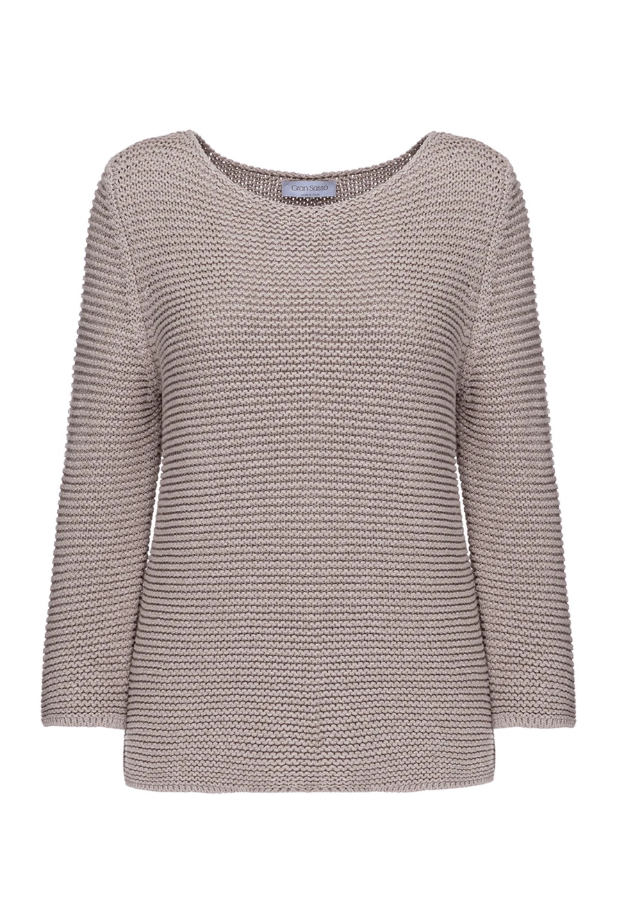 Gran Sasso woman beige linen jumper for women купить с ценами и фото 134479 - photo 1