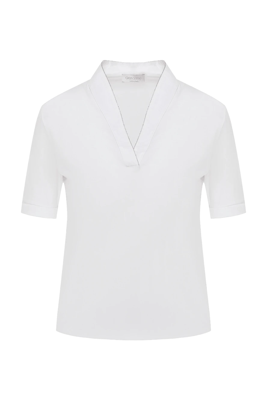 Gran Sasso woman white cotton blouse for women купить с ценами и фото 134530 - photo 1