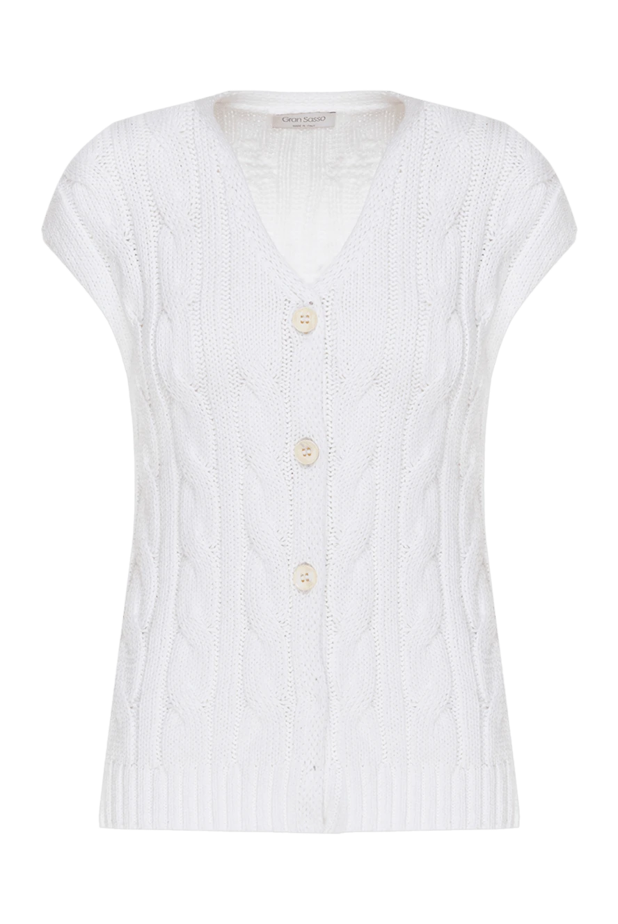 Gran Sasso woman white cotton cardigan for women купить с ценами и фото 134540 - photo 1