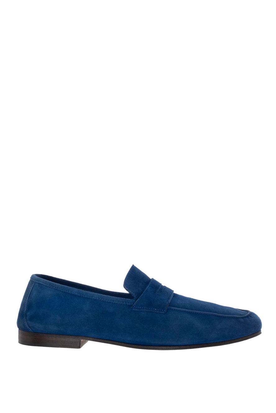 Andrea Ventura man blue suede loafers for men купить с ценами и фото 134792 - photo 1