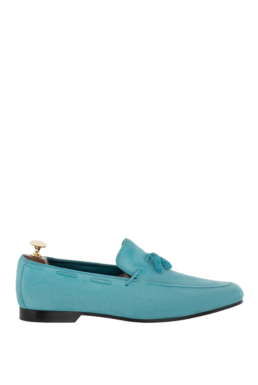 Andrea Ventura man blue suede loafers for men купить с ценами и фото 134796 - photo 1