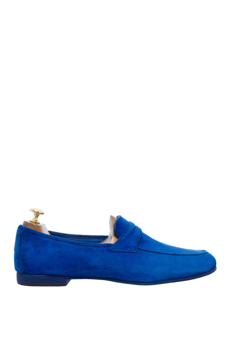 Andrea Ventura man blue suede loafers for men купить с ценами и фото 134808 - photo 1