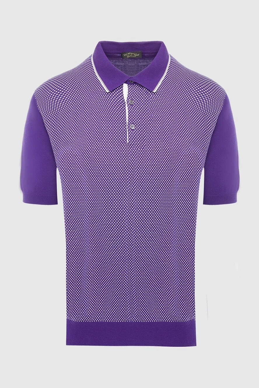 Cesare di Napoli man cotton polo purple for men купить с ценами и фото 134840 - photo 1