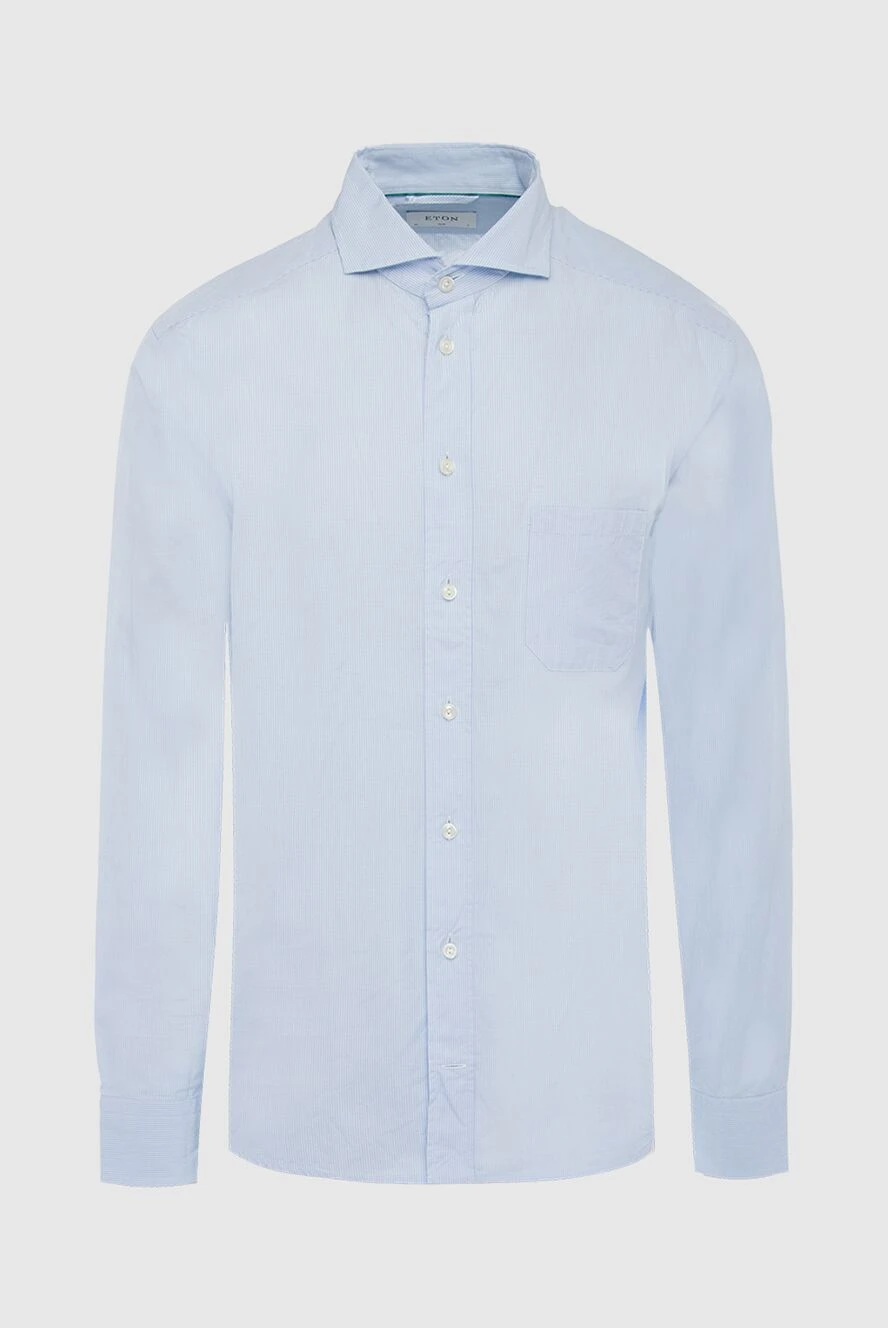 Eton man blue cotton shirt for men купить с ценами и фото 134865 - photo 1