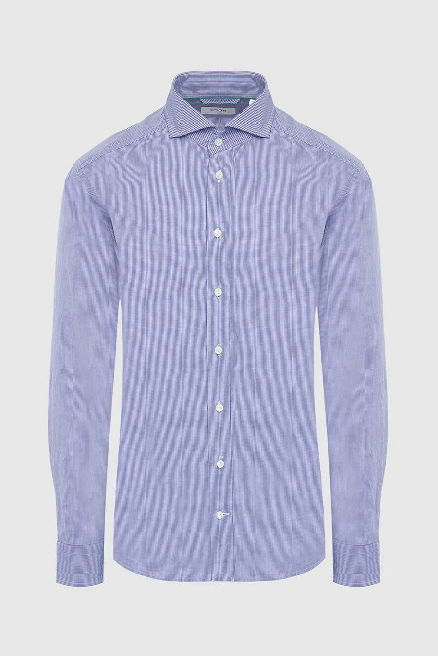 Eton man blue cotton shirt for men купить с ценами и фото 134866 - photo 1