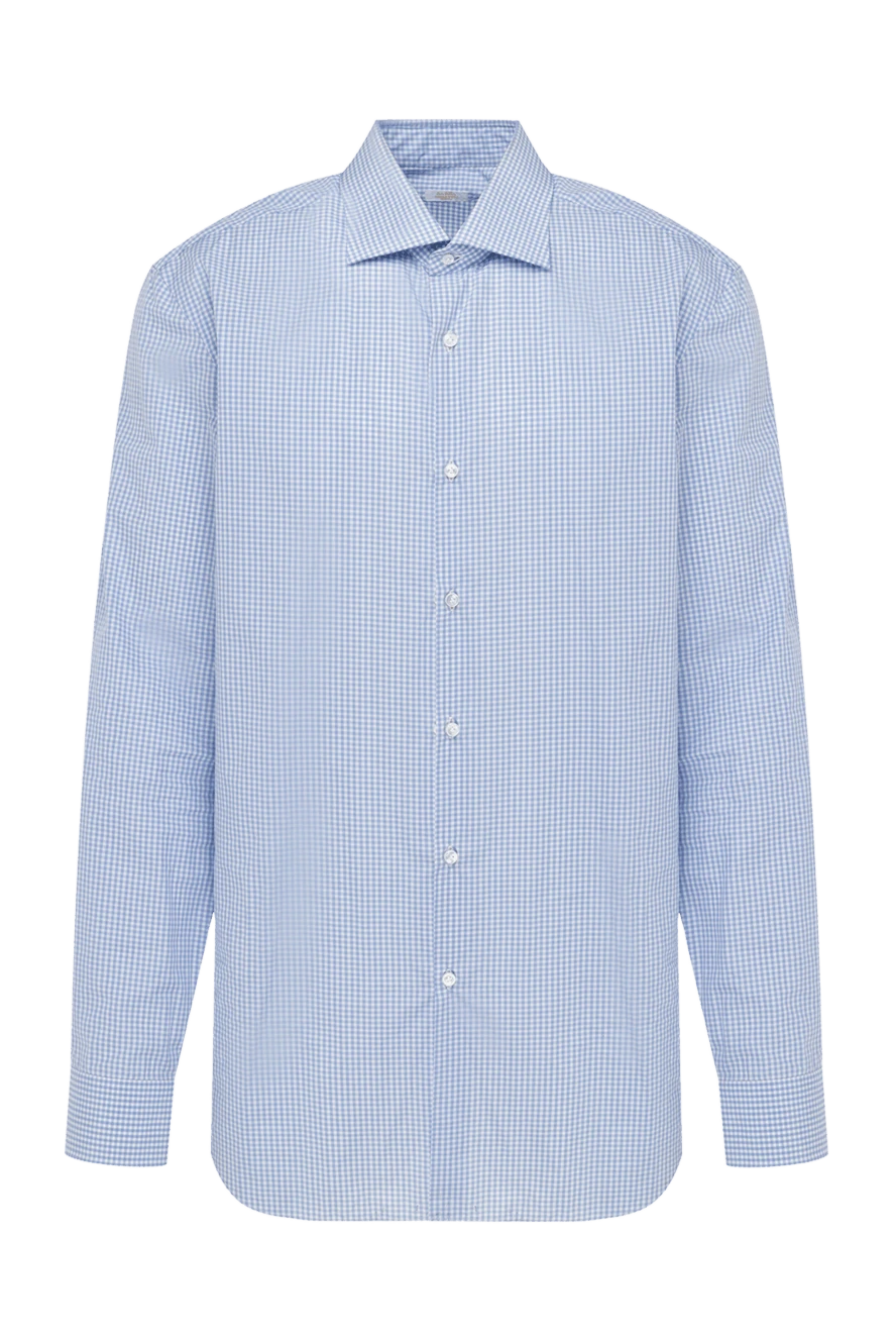 Barba Napoli man blue cotton shirt for men купить с ценами и фото 134924 - photo 1