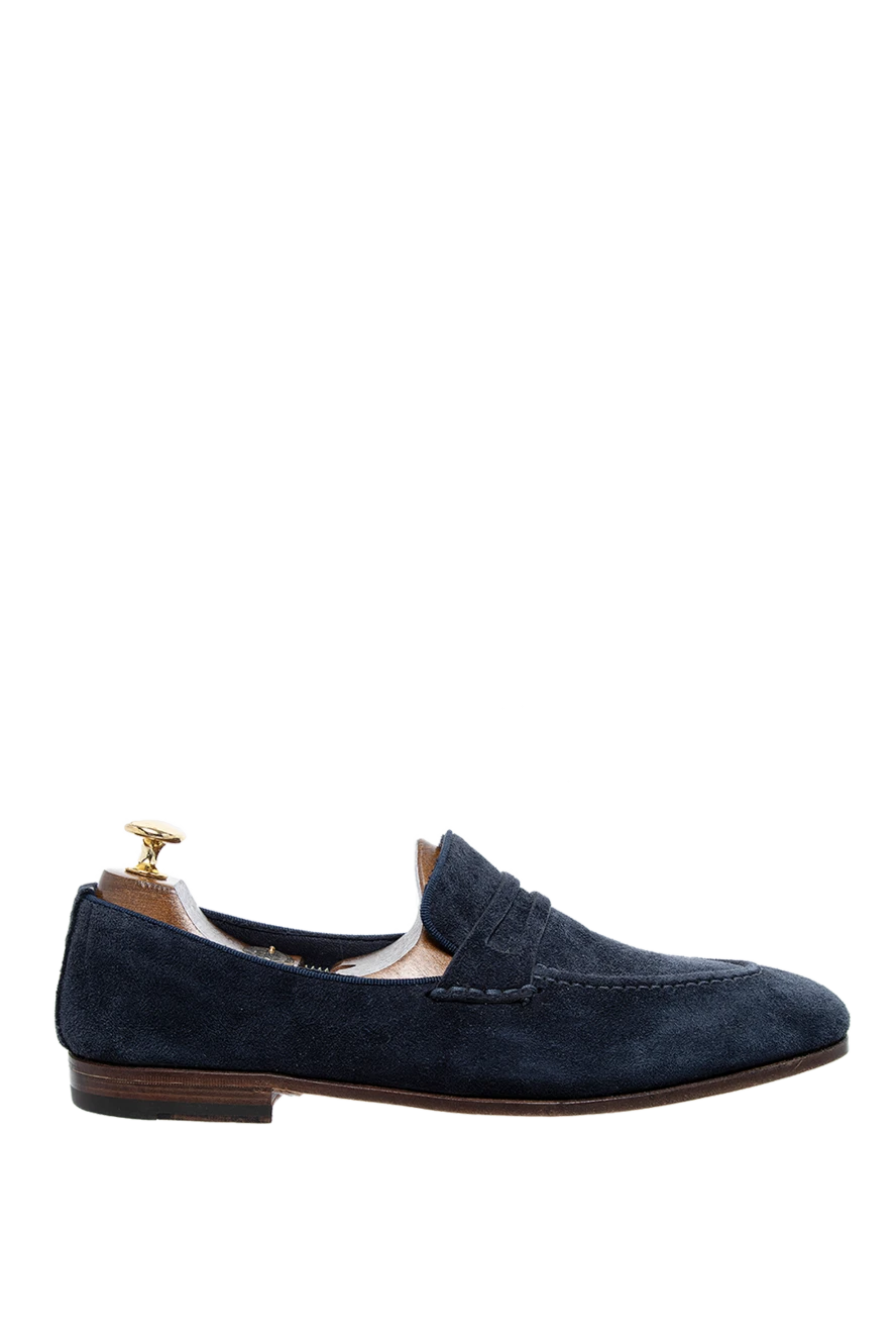 Fabi man loafers - men's blue suede shoes купить с ценами и фото 134944 - photo 1