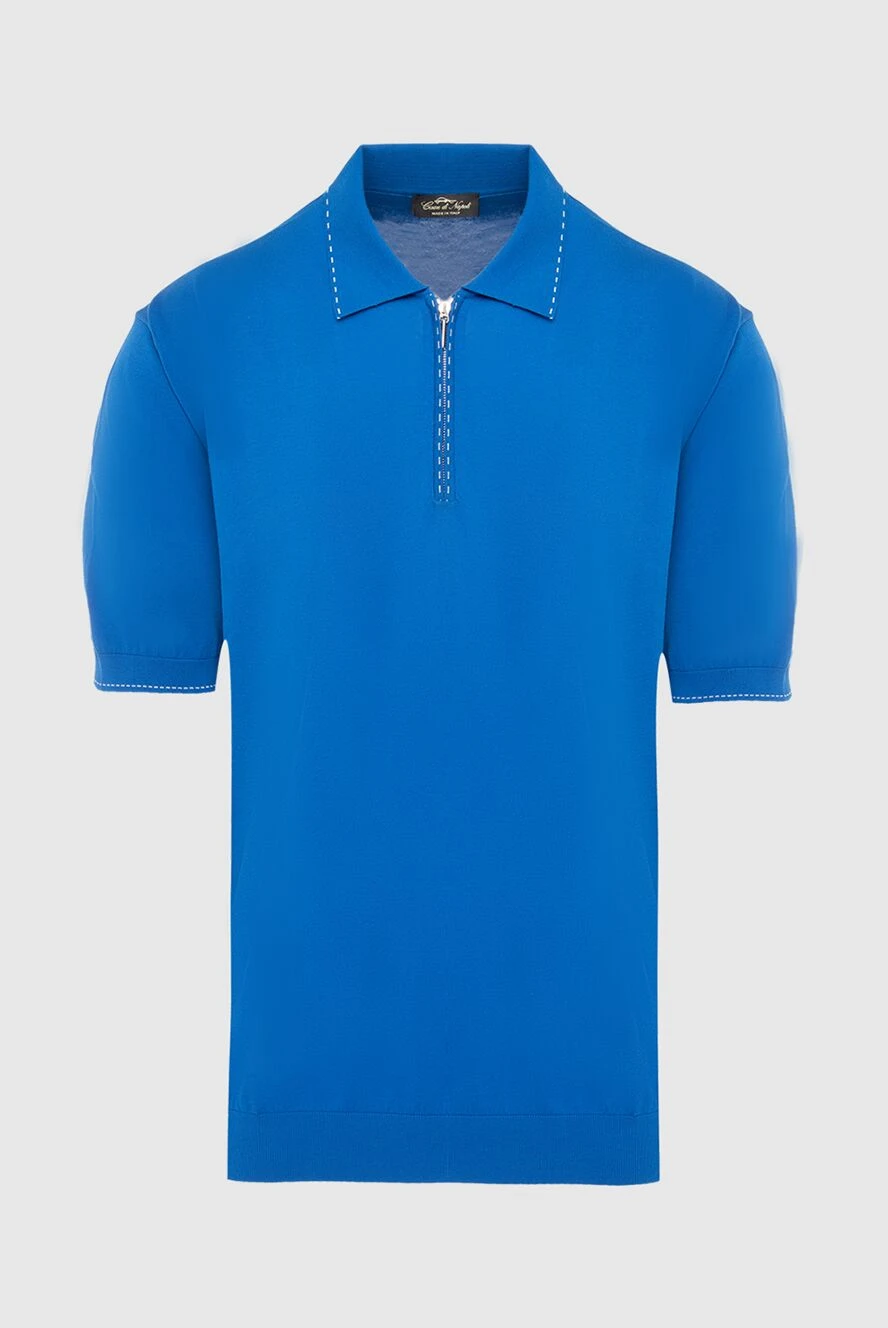 Cesare di Napoli man cotton polo blue for men купить с ценами и фото 134990 - photo 1