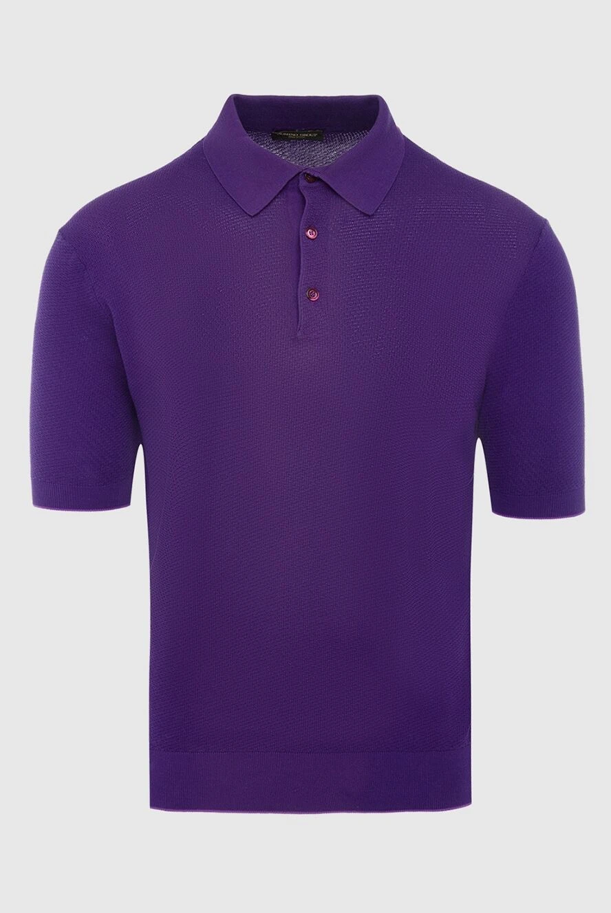 Cesare di Napoli man cotton polo purple for men купить с ценами и фото 134993 - photo 1