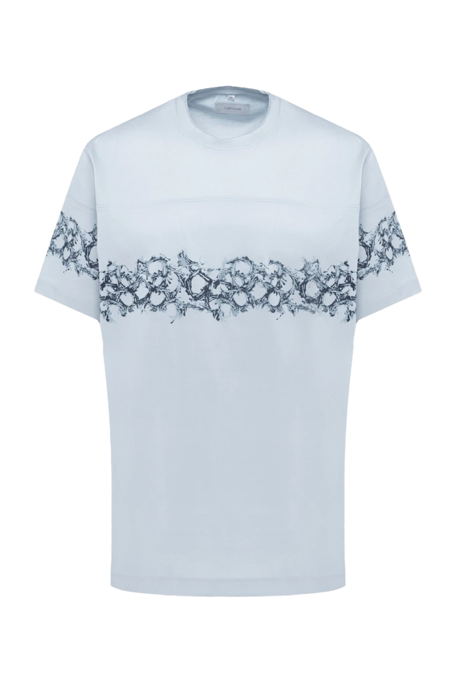 Cortigiani man gray cotton t-shirt for men купить с ценами и фото 135141 - photo 1