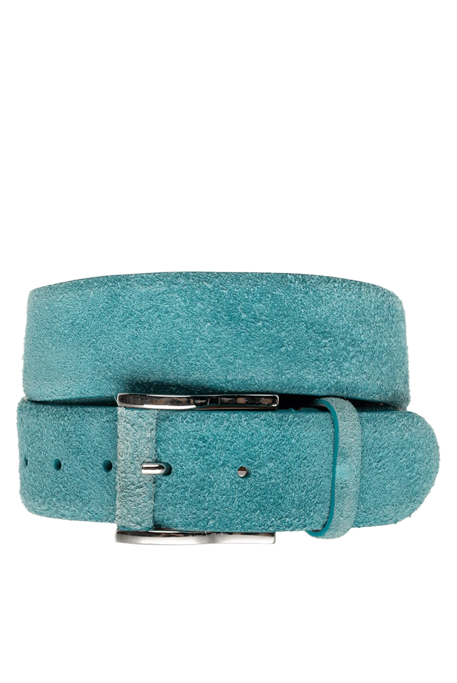 Cesare di Napoli man blue leather belt for men купить с ценами и фото 135201 - photo 1