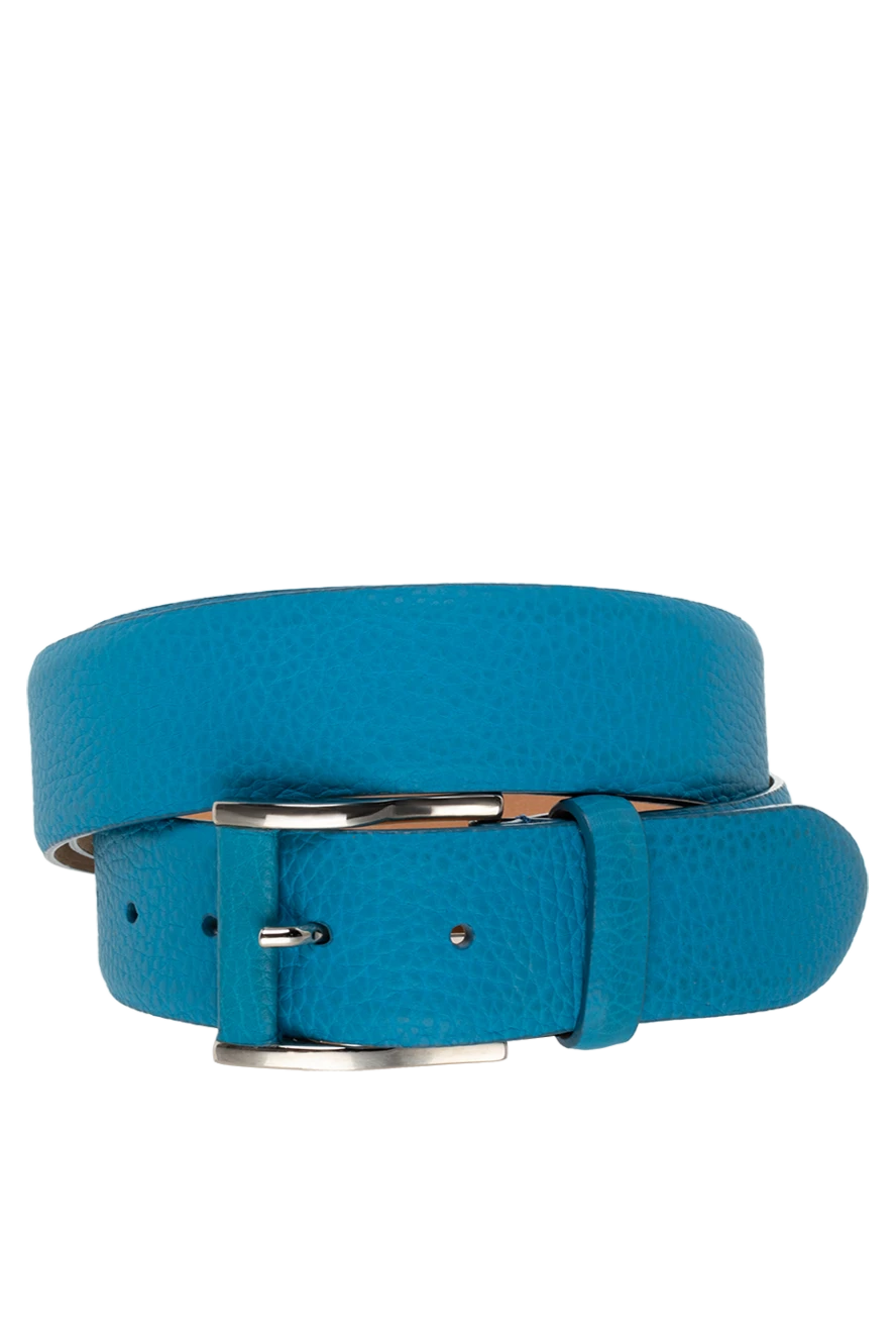 Cesare di Napoli man leather belt blue for men купить с ценами и фото 135210 - photo 1