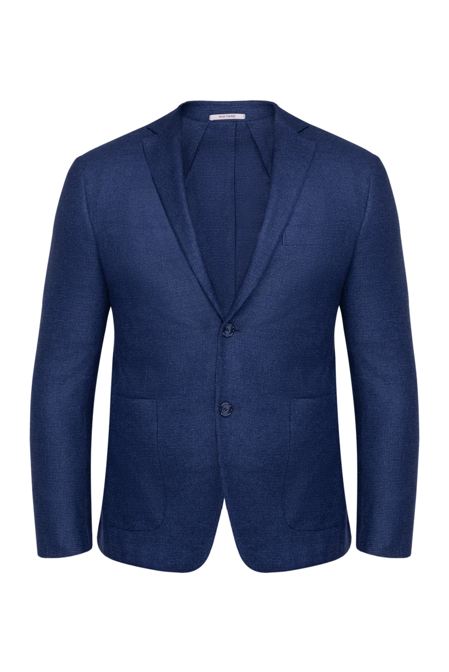 Ravazzolo man blue cashmere jacket for men купить с ценами и фото 135229 - photo 1