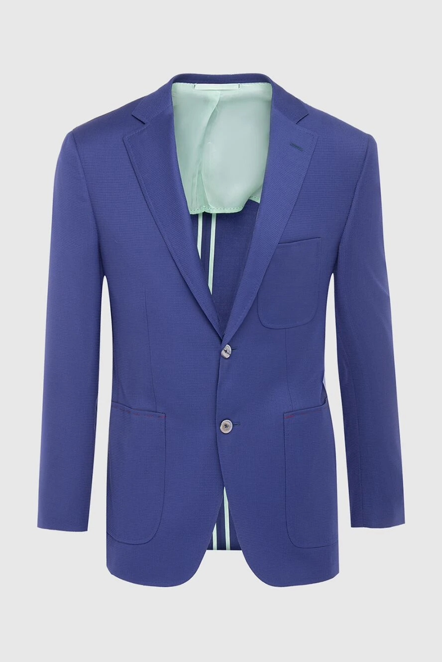 Ravazzolo мужские пиджак из шерсти синий мужской купить с ценами и фото 135234