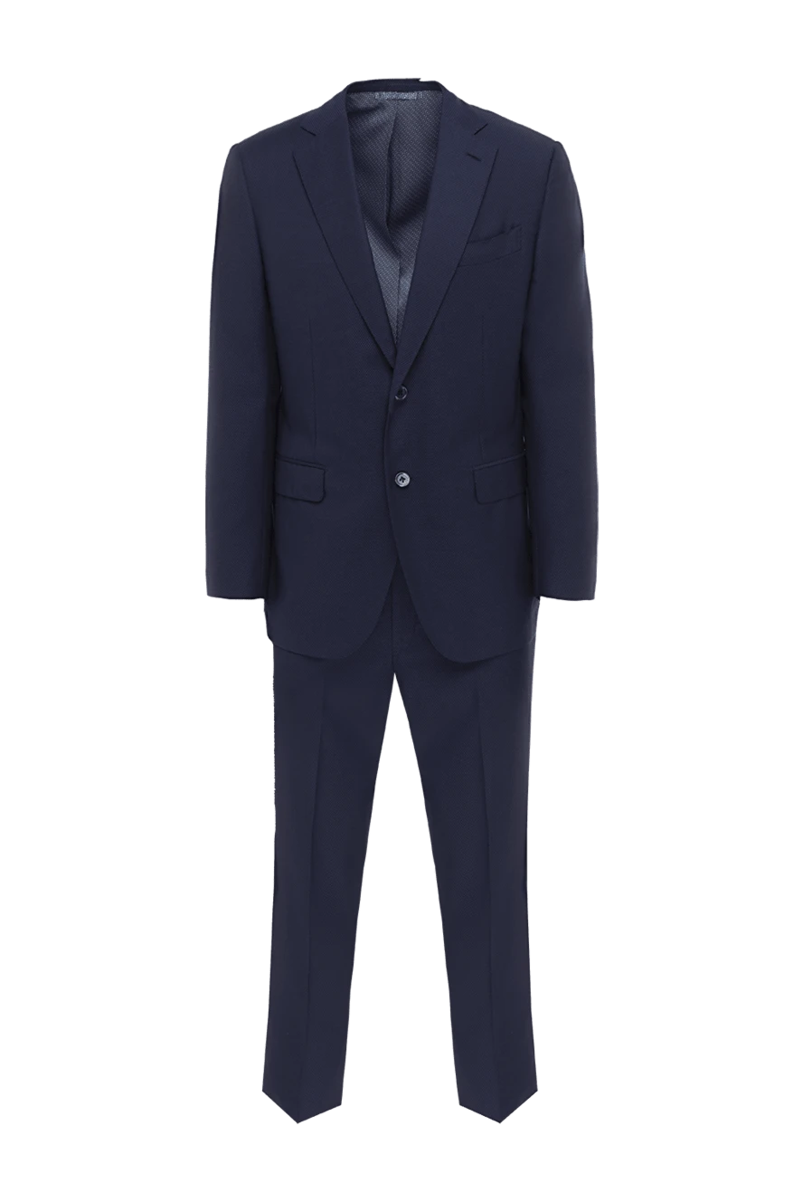 Ravazzolo man men's suit made of wool and silk, blue купить с ценами и фото 135244 - photo 1