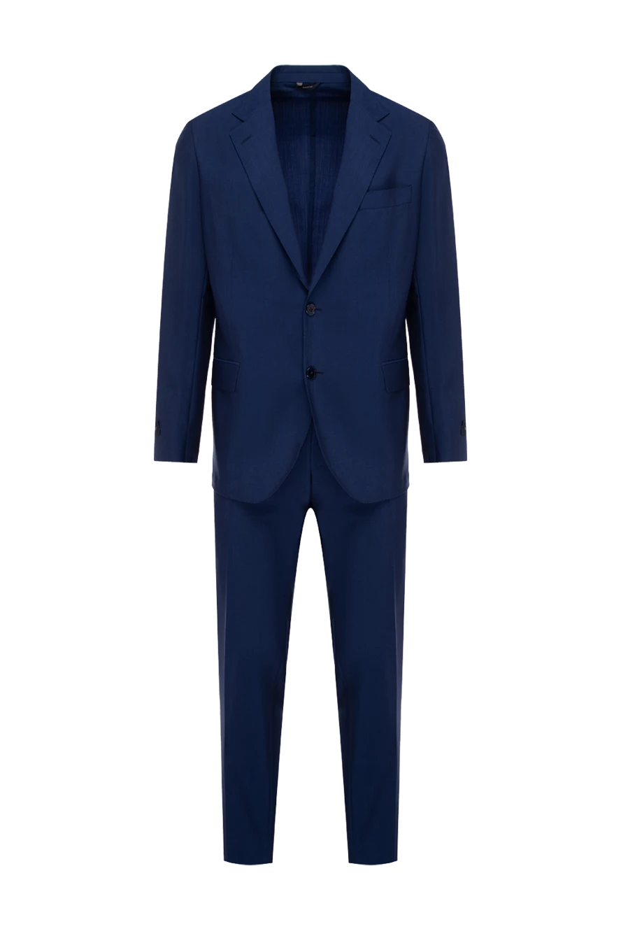 Tombolini man men's suit made of wool and mohair blue купить с ценами и фото 135252 - photo 1