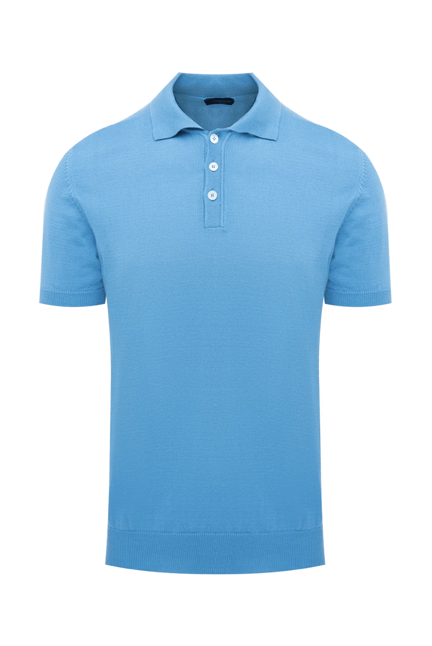 Tombolini man blue cotton polo shirt for men купить с ценами и фото 135257 - photo 1