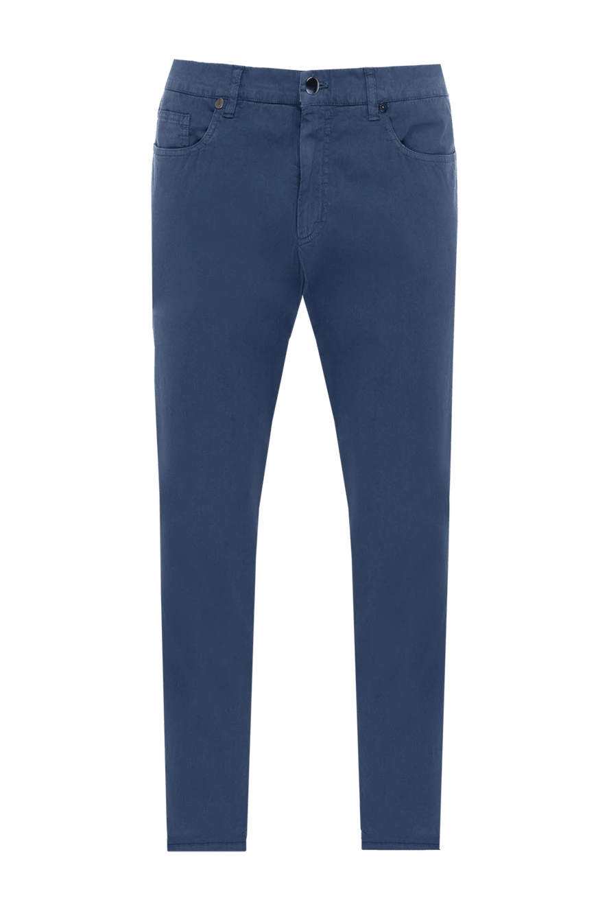 Tombolini man men's blue cotton and elastane trousers купить с ценами и фото 135265 - photo 1