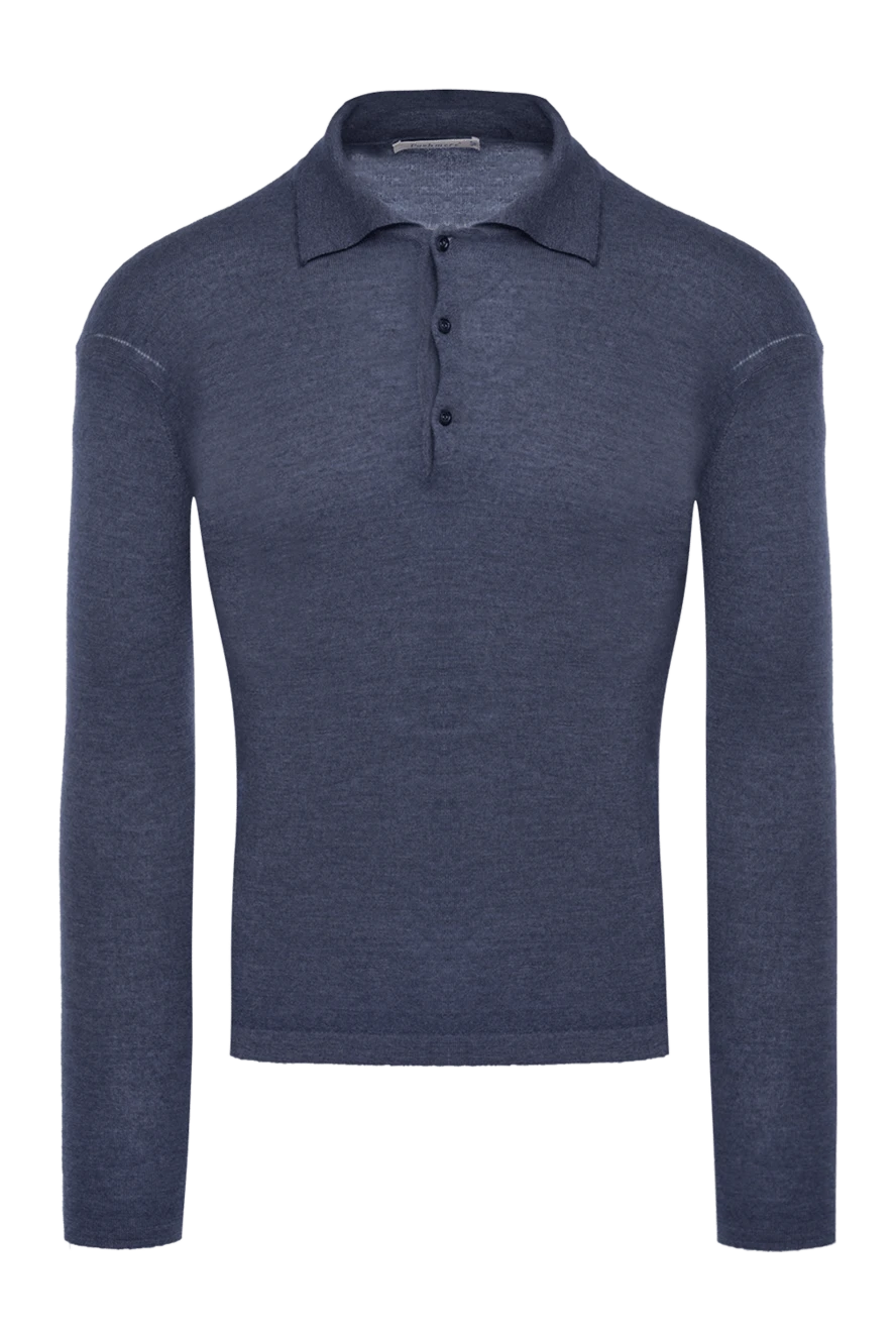 Pashmere man cashmere long sleeve polo blue for men купить с ценами и фото 135309 - photo 1