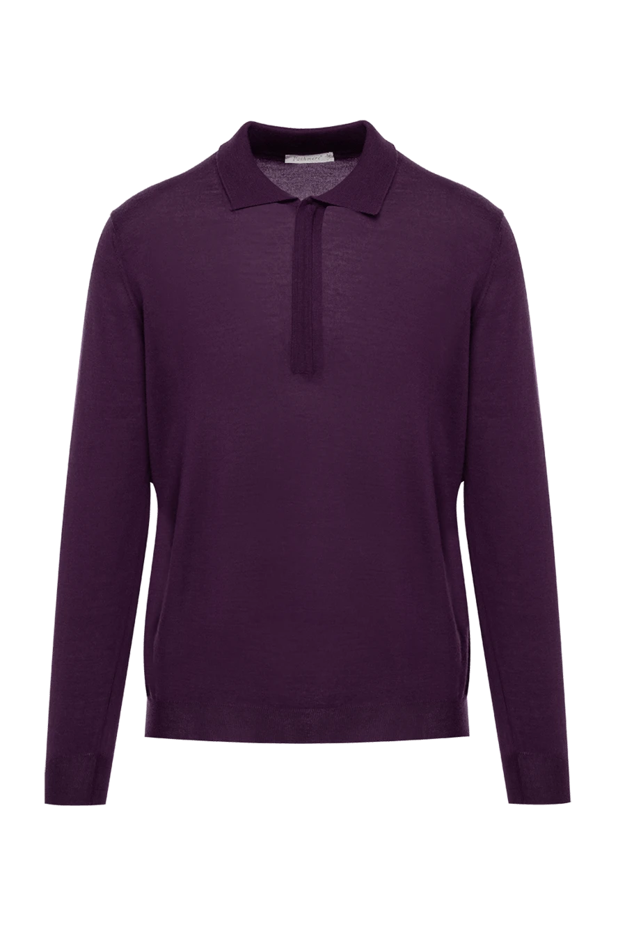 Pashmere man men's long sleeve cashmere polo purple купить с ценами и фото 135312 - photo 1