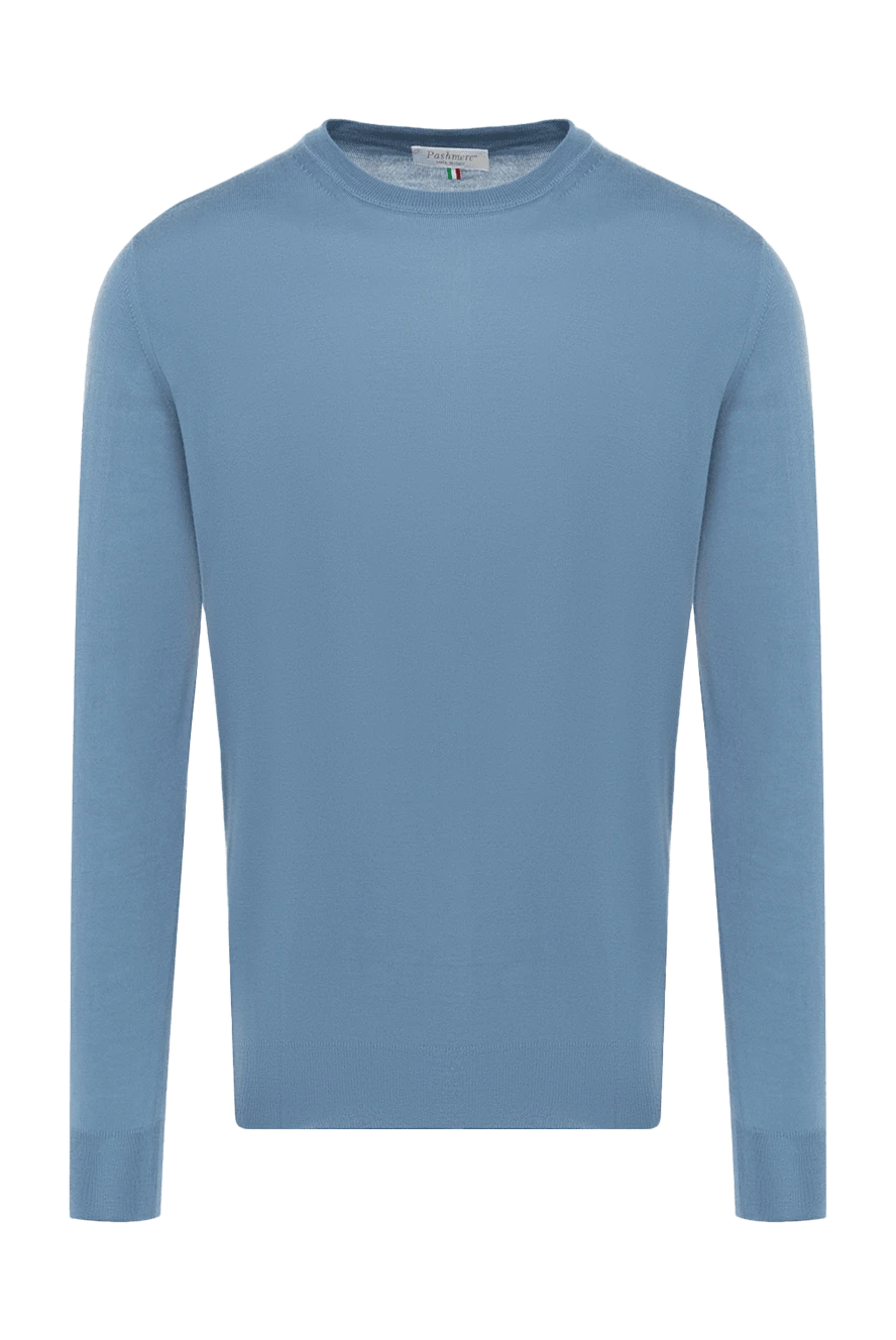 Pashmere man cashmere jumper blue for men купить с ценами и фото 135315 - photo 1