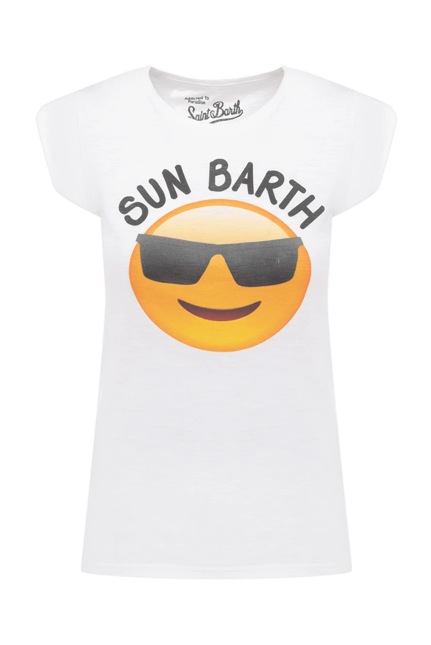 MC2 Saint Barth woman white cotton t-shirt for women купить с ценами и фото 135421 - photo 1