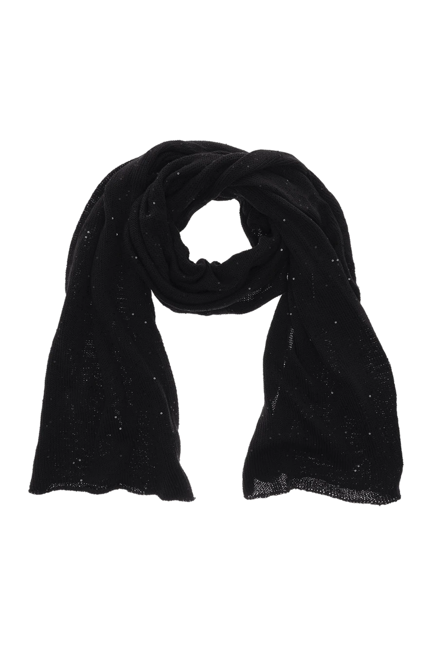 Panicale woman black cotton and linen scarf for women купить с ценами и фото 135508 - photo 1