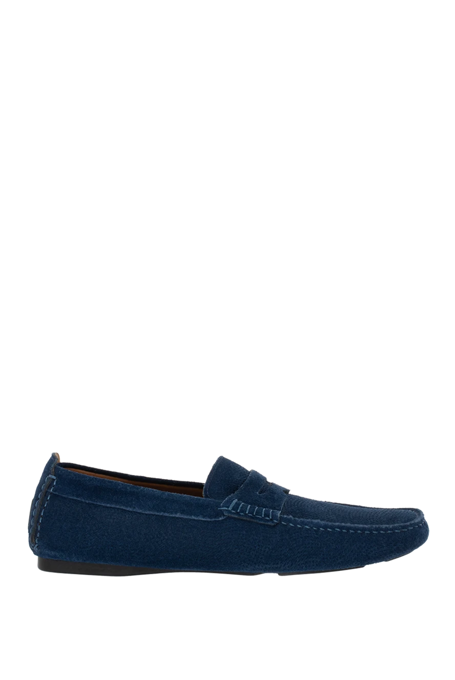 Doucal`s man moccasins for men made of blue leather купить с ценами и фото 135586 - photo 1