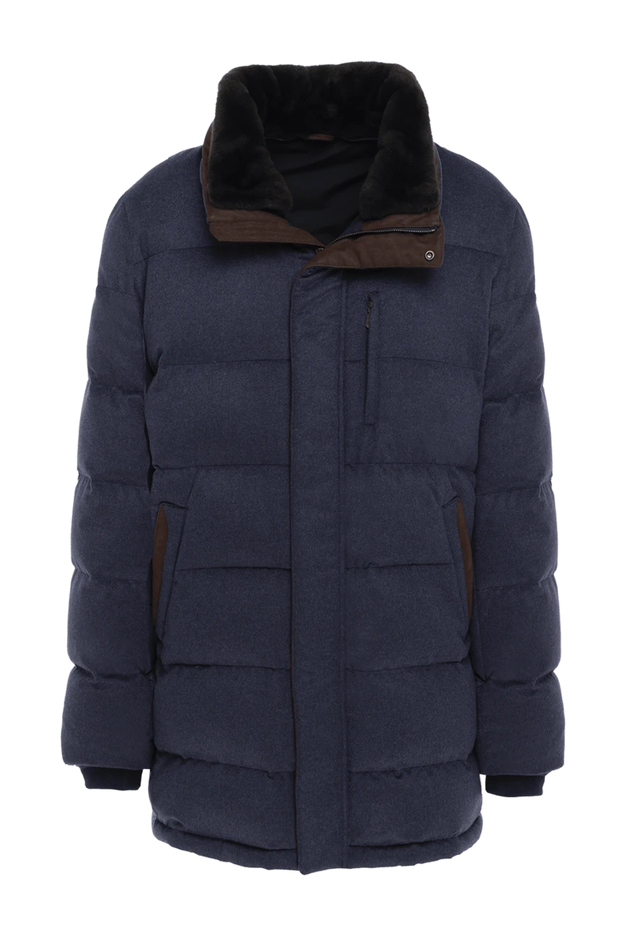 Roger Pinault man down jacket men's cashmere blue купить с ценами и фото 135616 - photo 1