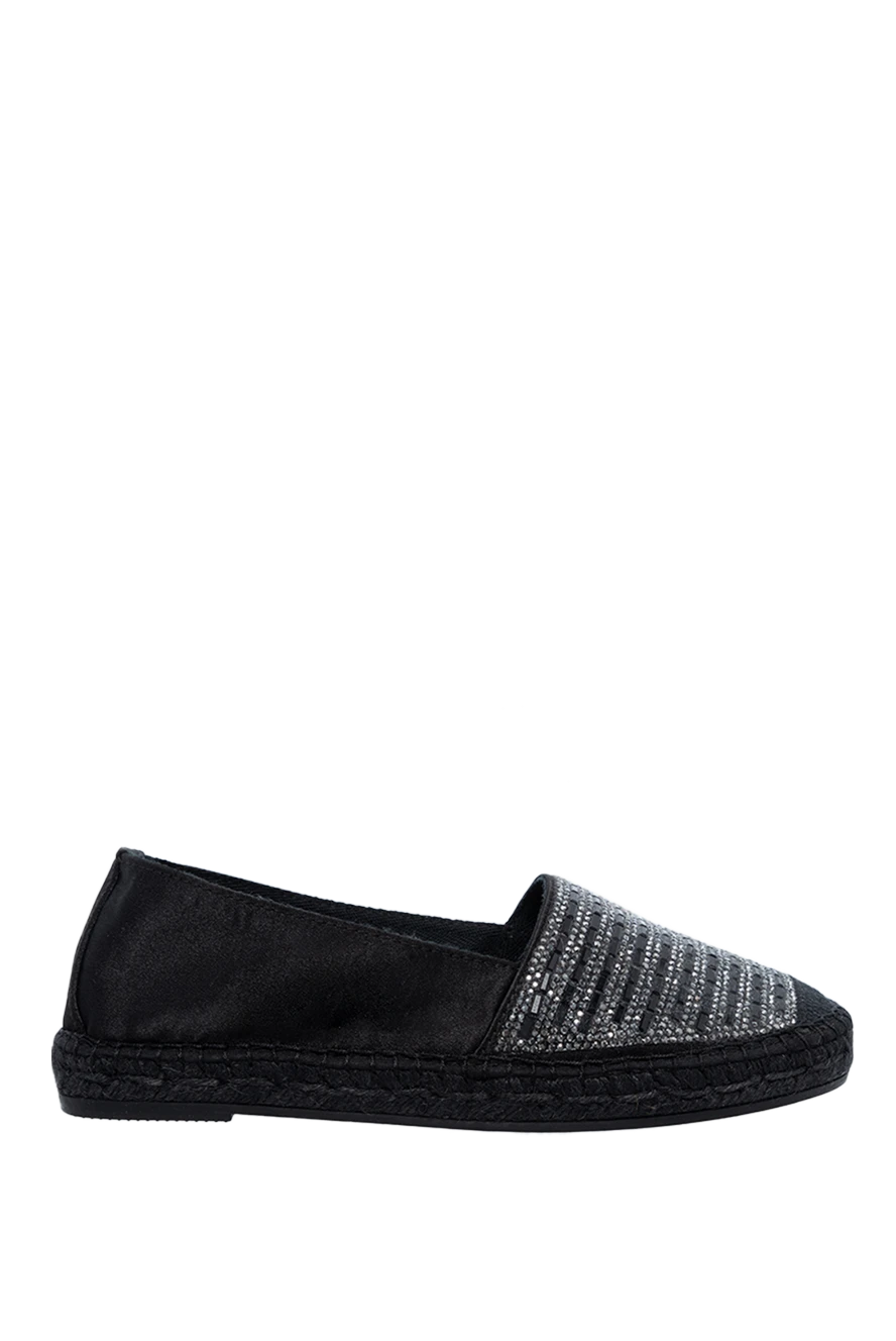 D`Acquasparta woman black leather espadrilles for women купить с ценами и фото 135653 - photo 1