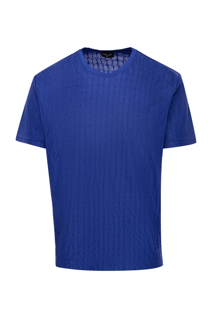 Umberto Vallati man cotton t-shirt blue for men купить с ценами и фото 135728 - photo 1