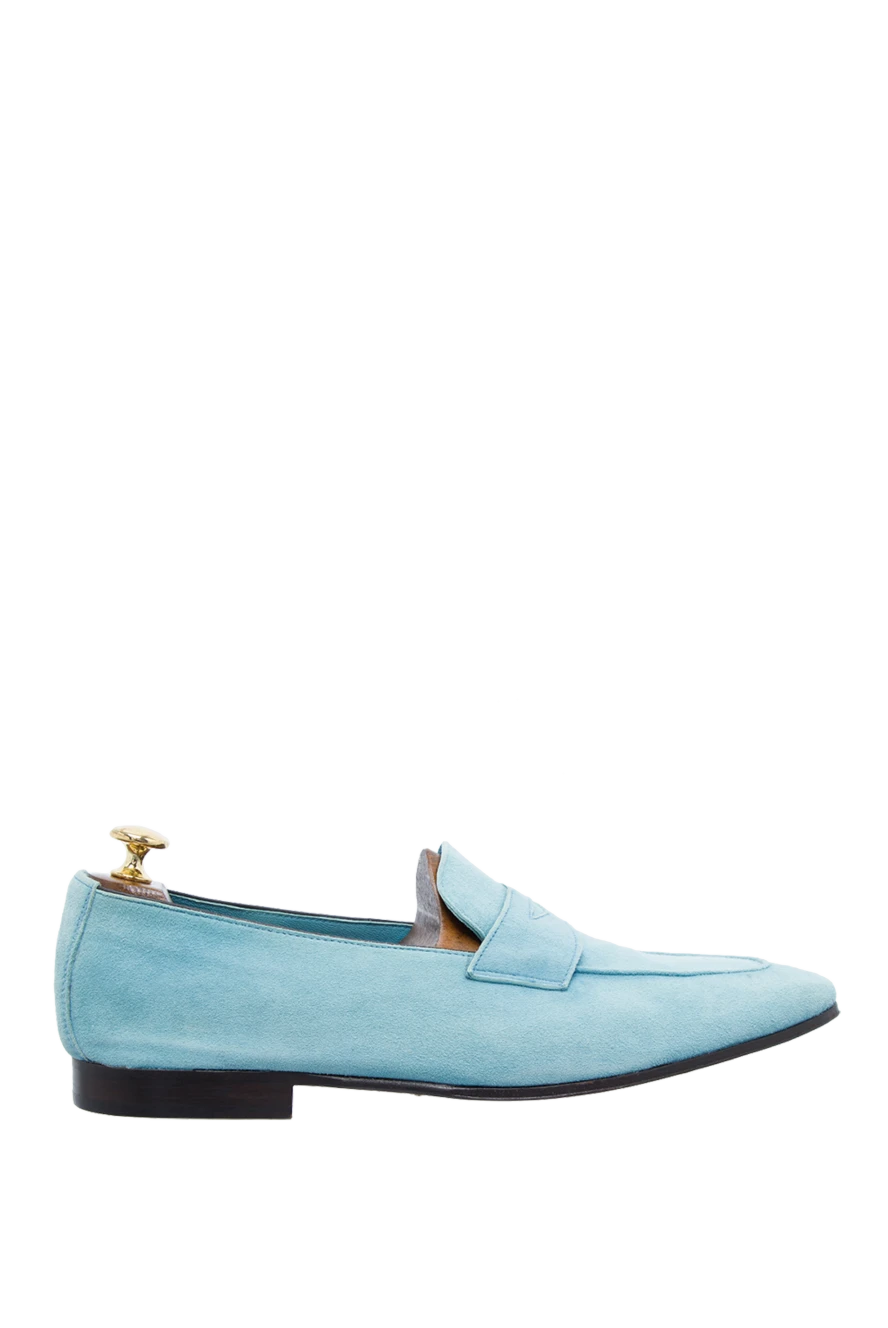 Andrea Ventura man blue suede loafers for men купить с ценами и фото 135732 - photo 1