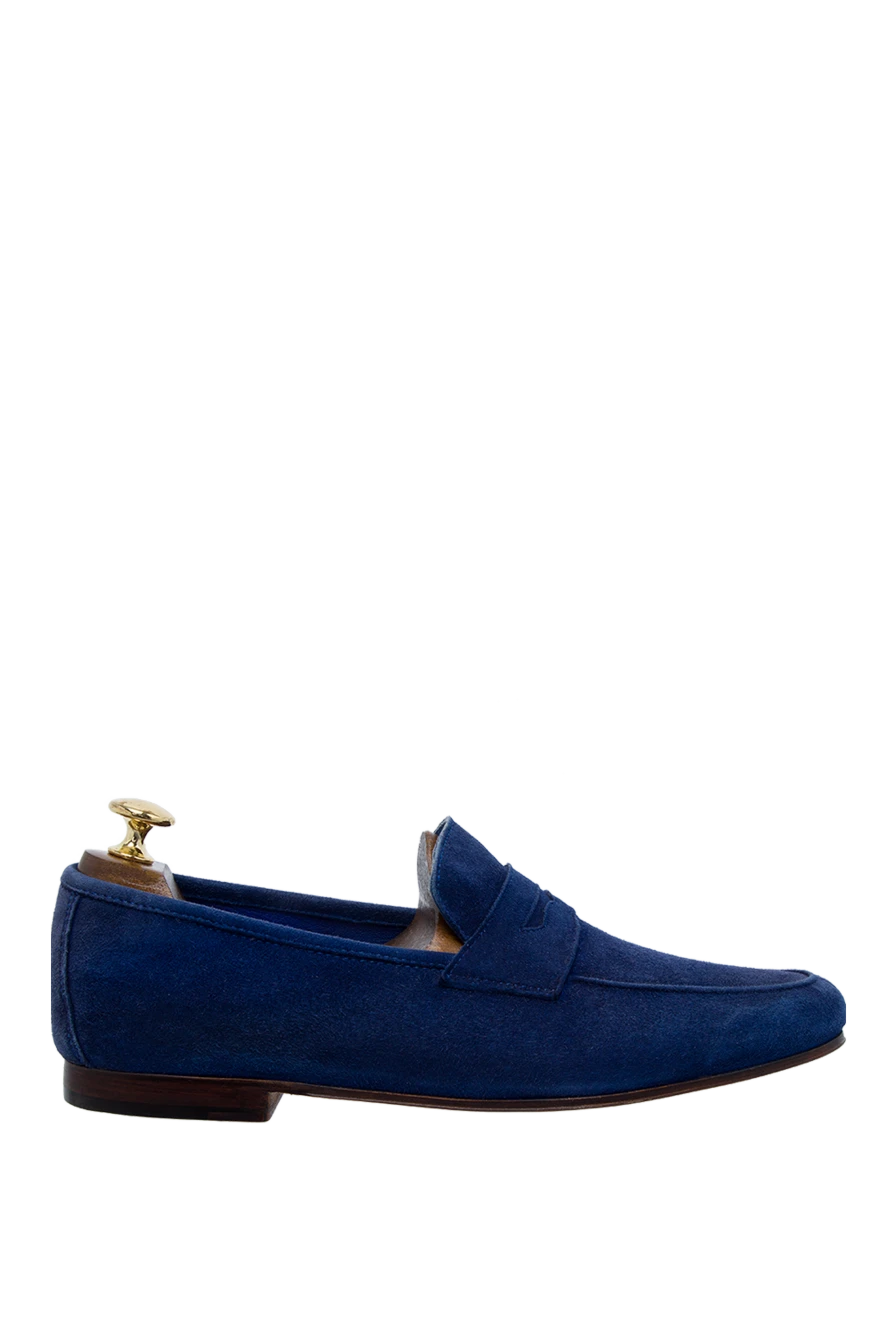 Andrea Ventura man blue suede loafers for men купить с ценами и фото 135735 - photo 1