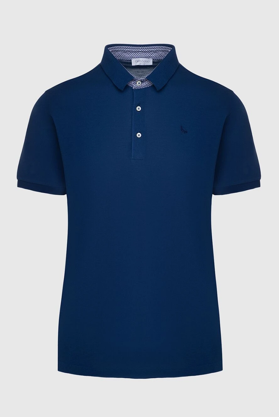 Gran Sasso man cotton polo blue for men купить с ценами и фото 135844 - photo 1