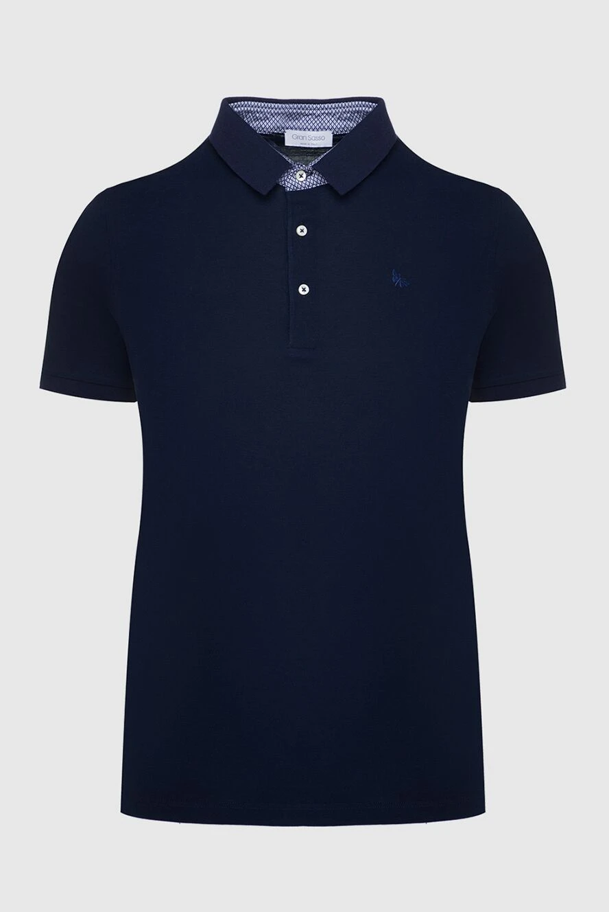 Gran Sasso man cotton polo blue for men купить с ценами и фото 135846 - photo 1