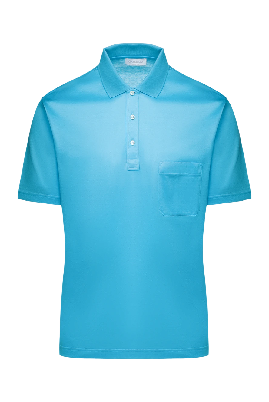 Gran Sasso man blue cotton polo for men купить с ценами и фото 135850 - photo 1