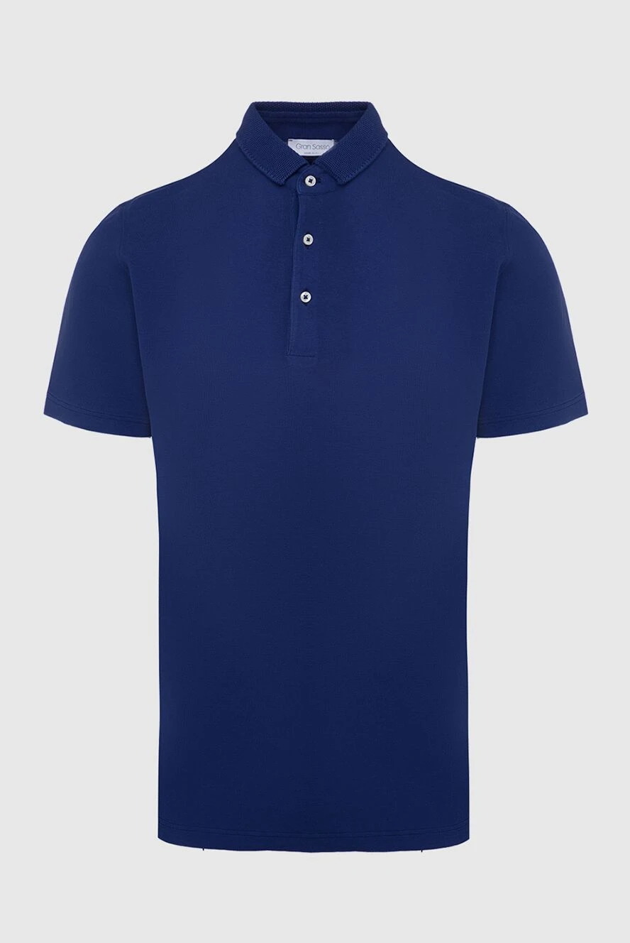 Gran Sasso man cotton polo blue for men купить с ценами и фото 135856 - photo 1