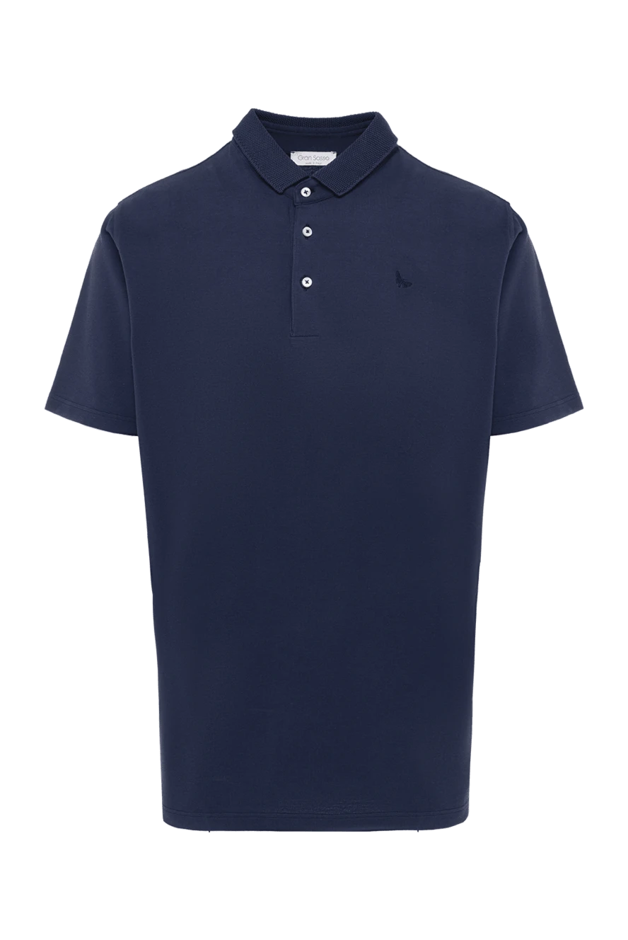 Gran Sasso man cotton polo blue for men купить с ценами и фото 135858 - photo 1