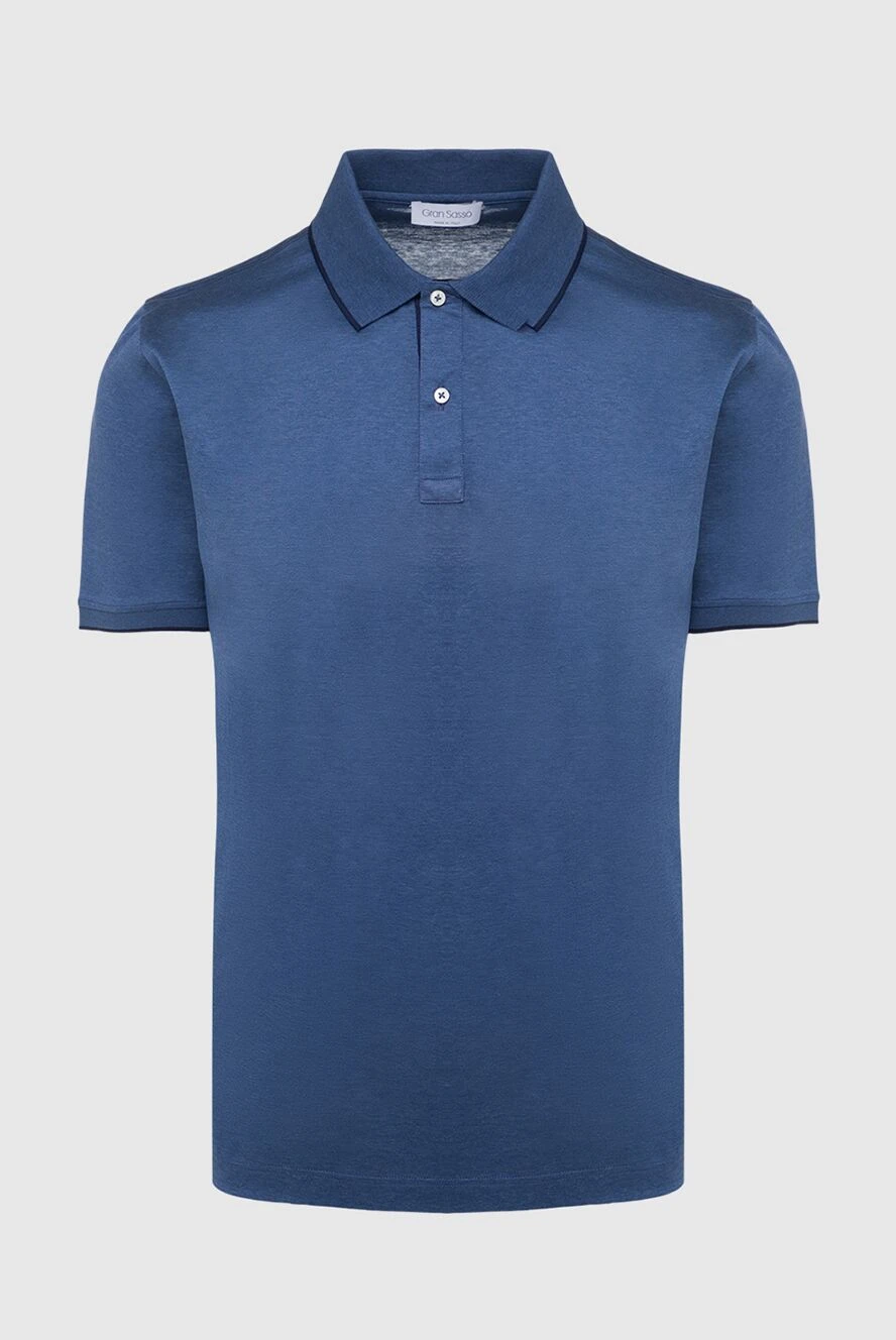 Gran Sasso man cotton polo blue for men купить с ценами и фото 135860 - photo 1