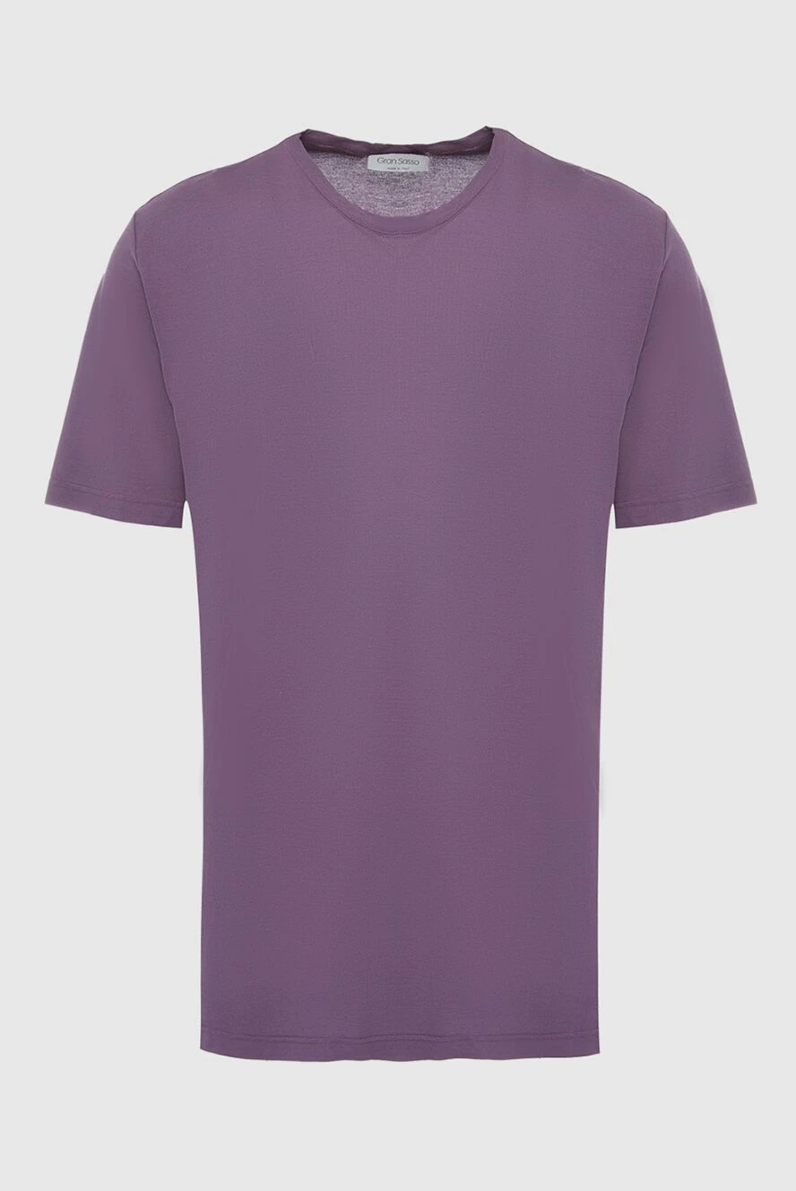 Gran Sasso man purple cotton t-shirt for men купить с ценами и фото 135866 - photo 1