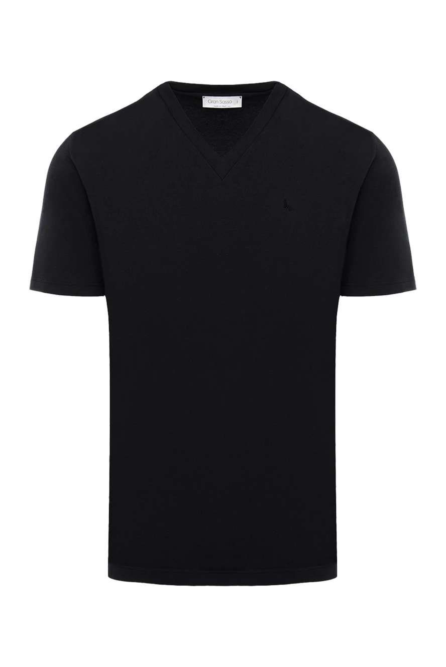 Gran Sasso man black cotton t-shirt for men купить с ценами и фото 135874 - photo 1