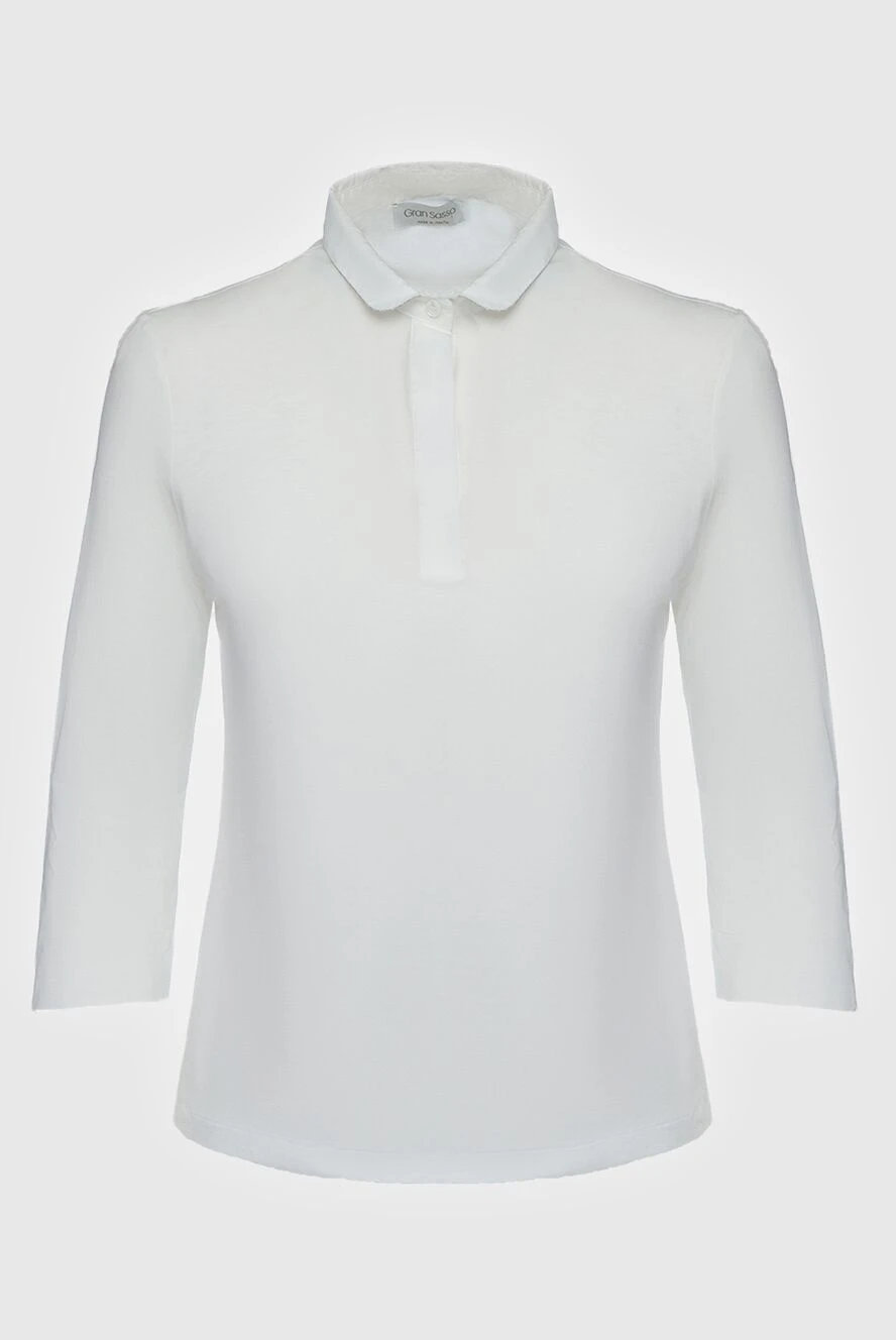 Gran Sasso woman white cotton polo shirt for women купить с ценами и фото 135885 - photo 1