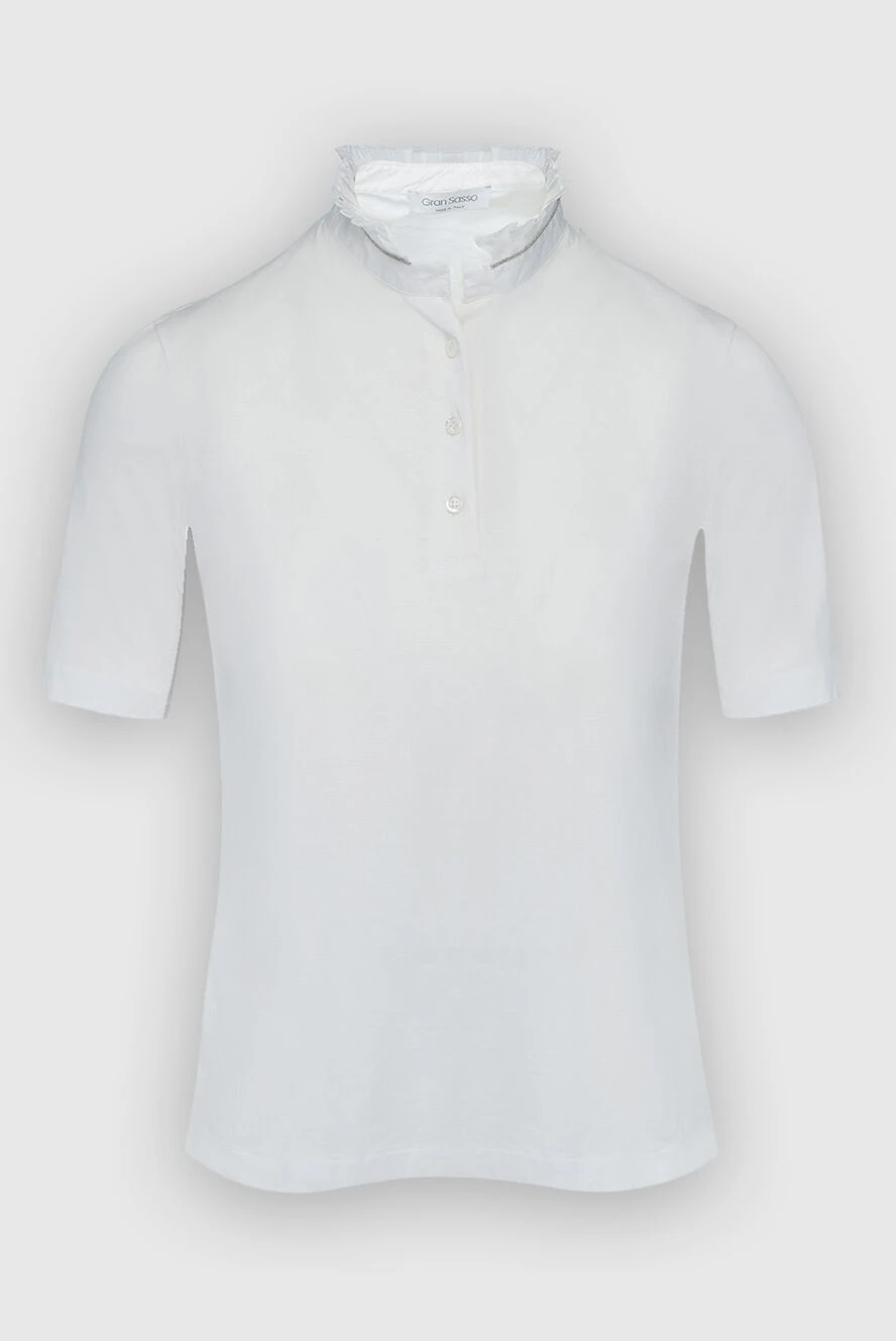 Gran Sasso woman white cotton polo for women купить с ценами и фото 135886 - photo 1